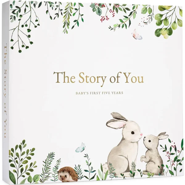 Ziri & Zane Keepsake Memory Book for Baby Boy or Girl ÿ Timeless First 5 Year Baby Book ÿ A Milestone Book to Record Every Event from Birth to Age 5 ÿ
