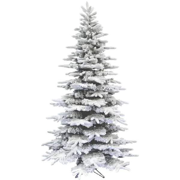 Fraser Hill Farm 10-ft. Flocked Pine Valley Christmas Tree