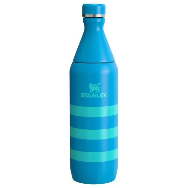 Stanley 20 oz Stainless Steel All Day Slim Bottle Cobalt Striped