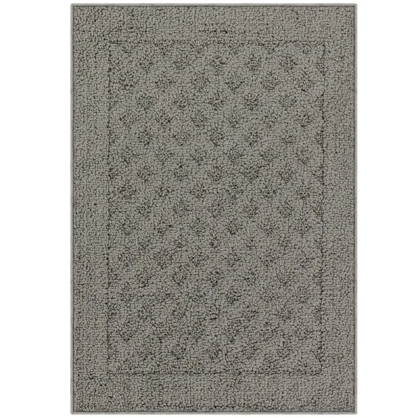 Mainstays Dylan Solid Diamond Traditional Pewter Gray Indoor Accent Rug, 1'8 inchx2'6 inch, Size: 1'8 inch x 2'6 inch