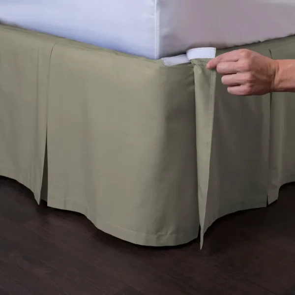 Sage Detachable Tailored Bed Skirt, Full, 21 Drop