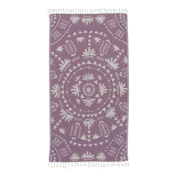 Sand Cloud Boho Towel Purple - Sand-Free, Sand Resistant, Fast-Drying Turkish Beach Towel