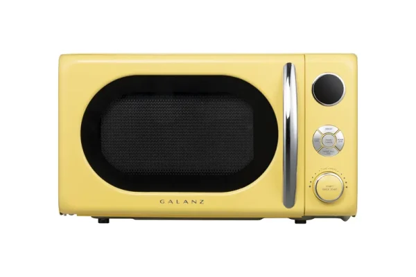 Galanz 0.7 Cu. ft. Retro Countertop Microwave Oven, 700 Watts, Yellow
