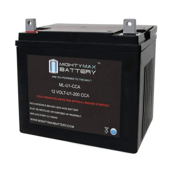 Mighty Max Battery Ml-U1-Cca 12-Volt U1 200 CCA Rechargable NB Termina