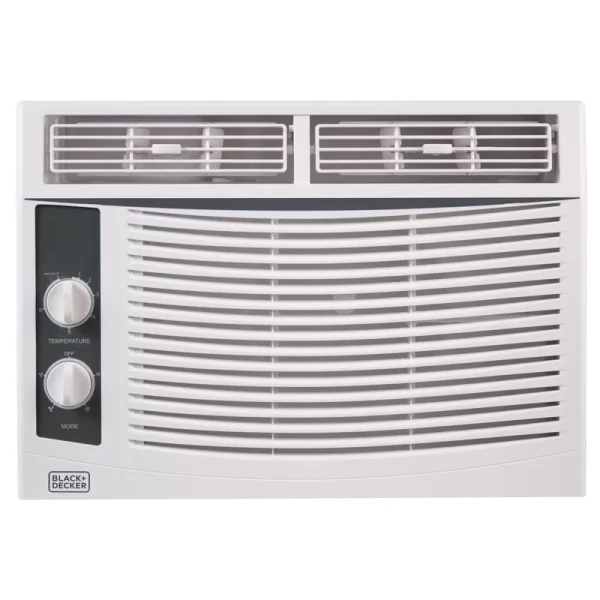 BLACK+DECKER BWAC05MWTB 5, 000 BTU Window Air Conditioner Unit, AC Cools up to 150 Square Feet, Energy Efficient, White