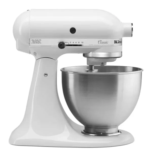 KitchenAid Classic K45SSWH 4.5-Quart Mixer - White - 275W