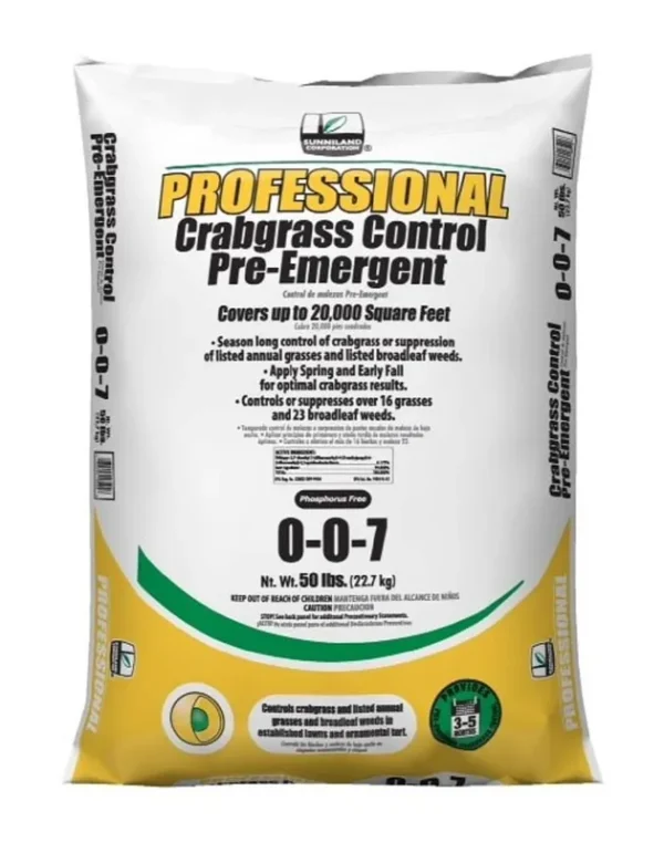 Sunniland Professional Crabgrass Control, Pre-Emergent, 0-0-7 - 50 lbs (22.7 kg)