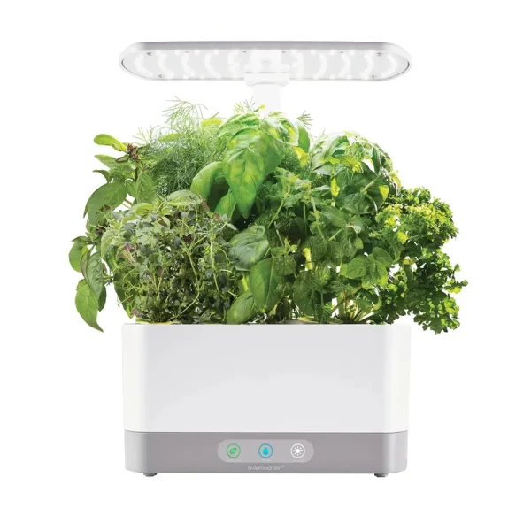 AeroGarden Harvest-White Indoor Hydroponic Garden & 806528-0208 Seed Kit, 6-Pod