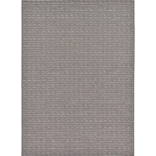 Unique Loom Links Outdoor Area Rug - 7' x 10' Gray
