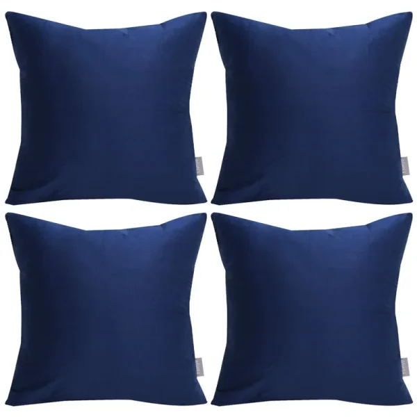Thmyo 4-Pack 100% Cotton Comfortable Solid Decorative Throw Pillow Case Square Cushion Cover Pillowcase Sublimation Blank Pillow Cover
