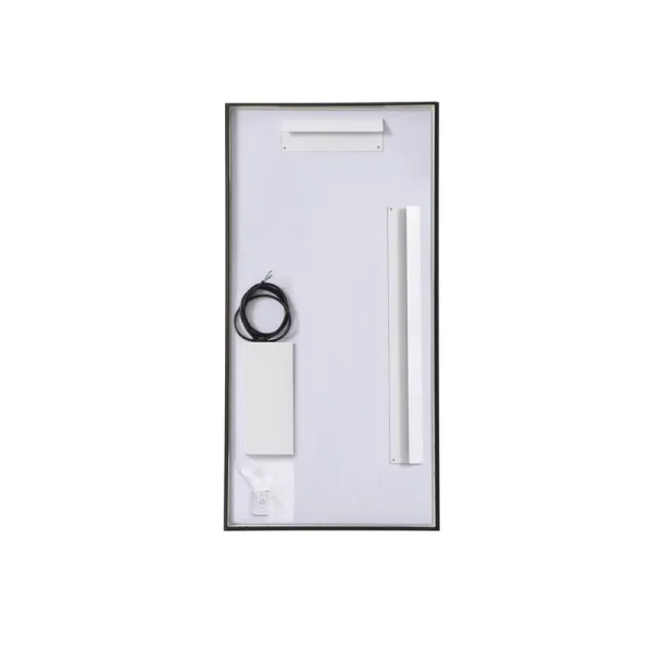 Piche inch LED Mirror with Adjustable Color Temperature 3000K/4200K/6400K Mercury Row Finish: Black, Size: 20" x 40"