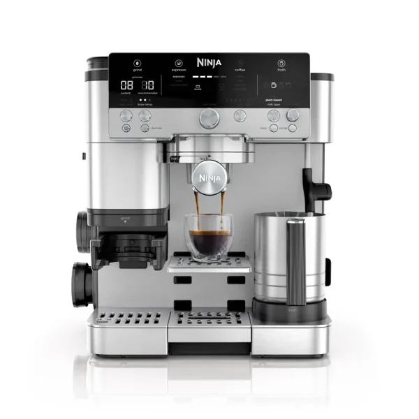 Ninja Luxe Cafe Premier Series, Stainless Steel Espresso Machine and Drip Coffee Maker with Integrated Coffee Grinder and Milk Frother, ES601