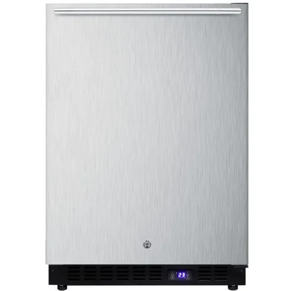 Frost - Free Outdoor All - Freezer in Complete Stainless Steel, W/Digital Thermostat, LED Lighting, Horizontal Handle, and Lock; Built - in or Freestanding