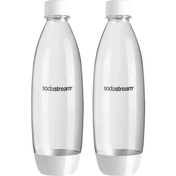 SodaStream 1L Carbonating Bottle - 2pk - White