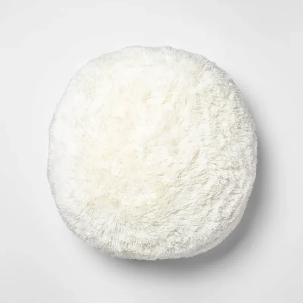 Pillowfort Faux Fur Floor Pillow Cream | Target