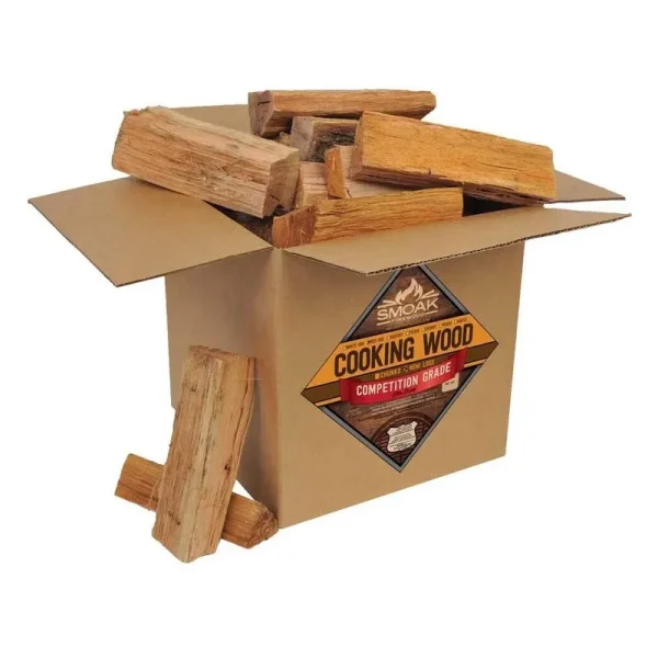 Smoak Firewood Kiln Dried Cooking Grade Wood Mini Logs, Red Oak, 8-10 Pounds