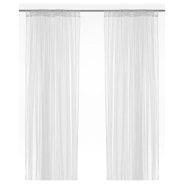 Ikea Lill Curtains Sheer Net White 2 Panels 110" x 98" Canopy Room Divider Voile