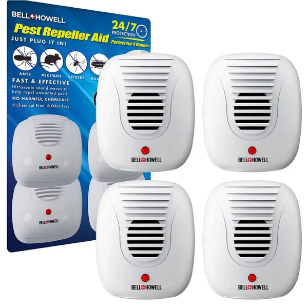 Bell + Howell Ultrasonic Pest Repeller 4-Pack