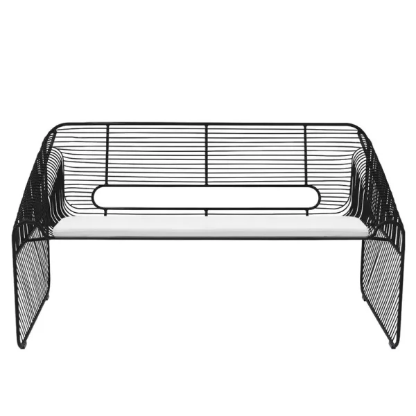 Love Seat Pad Size: 39.5'' W x 17.5'' D, Fabric: White Sunbrella