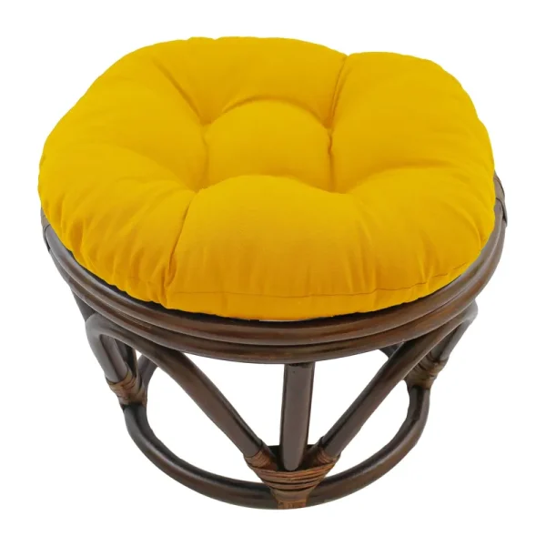Blazing Needles 18 inch Round Solid Twill Footstool Cushion