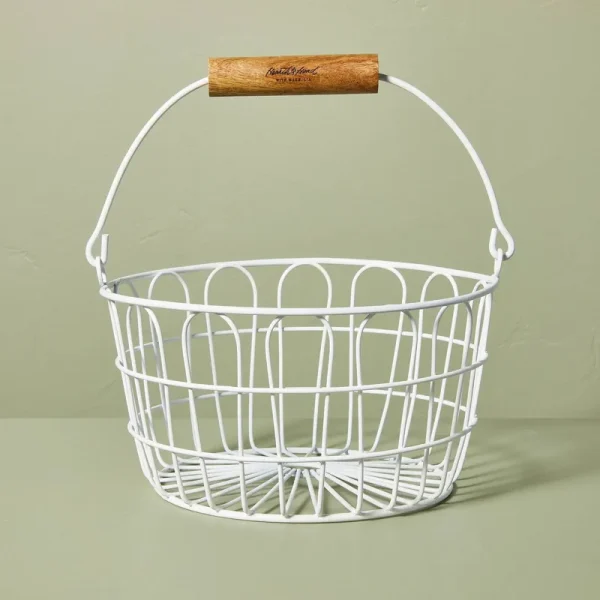 Hearth & Hand with Magnolia Coated-Wire Easter White Basket | Target