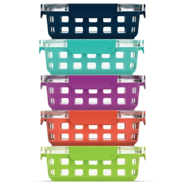 Ello Duraglass 10-Piece Set Meal Prep Glass Food Storage Containers (Fruit Salad)