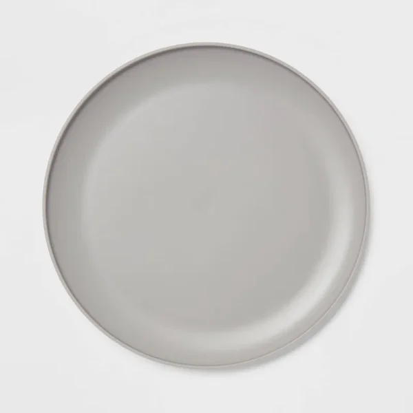 Room Essentials Plastic Dinner Plate - Gray - 10.5 in