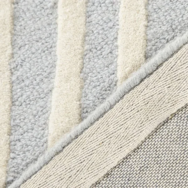 Brenner Geometric Handmade Tufted Wool Blue/Ivory Area Rug Mack & Milo Rug Size: Rectangle 3' x 5'