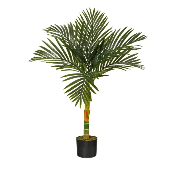 Nearly Natural 3-ft. Golden Cane Artificial Palm Tree, Green