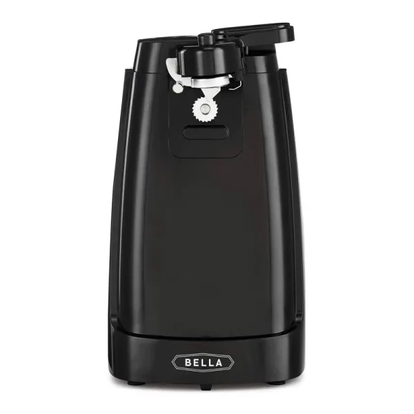 Bella Electric Can Opener, Automatic Can Opener, Knife Sharpener and Bottle Opener, Easy Safe Removable Cutting Lever, Cord Storage, Easy Clean-up, Bl