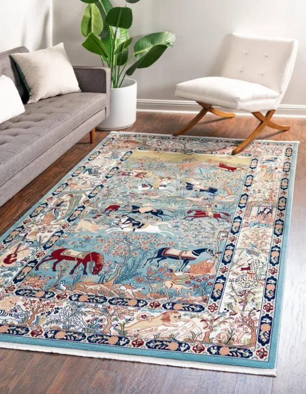 Unique Loom Birmingham Narenj Area Rug (5' x 8' - Blue)