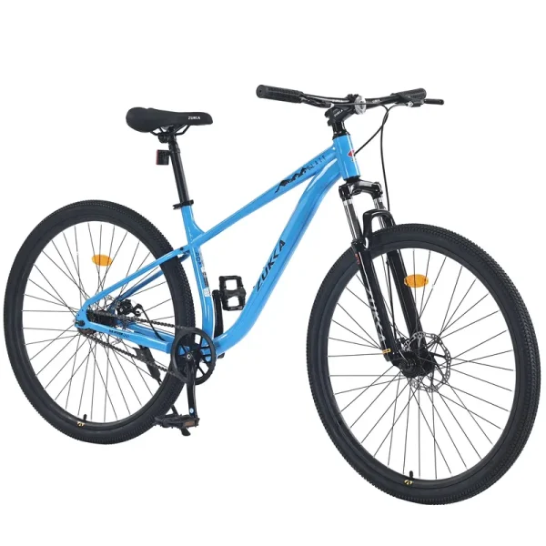Outdoor Bike 29 in Wheels Single Speed Mountain Bike, for Men Women and, Front Suspension, Steel Frame, Mountain Bike for Outdoor