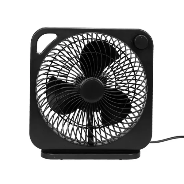 Mainstays 9 inch Box Indoor Comfort Personal AC Electric Fan, 3 Speeds, Black