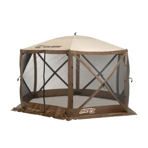 Clam Quick-Set Escape Screen Canopy Shelter, Brown