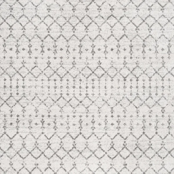 Jonathan Y Modern Hype Boho Vintage Diamond Area Rug - 5' Square - Cream/Gray