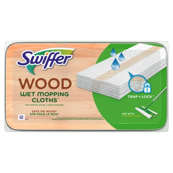 Swiffer Wet Mopping Cloths, Wood - 20 wet cloths