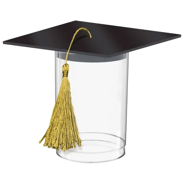 Mortarboard Grad Cap Plastic Treat Container, 14oz | Holiday & Occasio