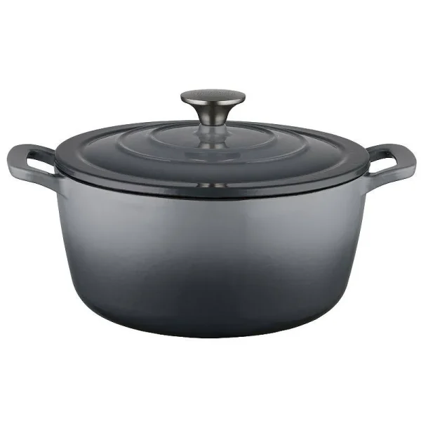 Food Network 5-Qt. Enameled Cast-Iron Dutch Oven Grey 5 qt