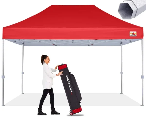ABCCANOPY Commercial Aluminium EZ Pop Up Canopy Tent 10x15, Series, Crimson