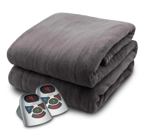 Biddeford Micro Plush Electric Heated Blanket - King - Grey