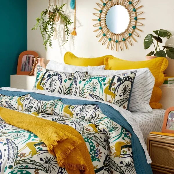 3PC Full/Queen Jungle Print Comforter & Sham Set - Opalhouse Designed with Jungalow