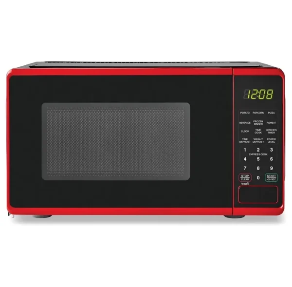 0.7 Cu. Ft. Countertop Microwave Oven, 700 Watts (Color : Red)