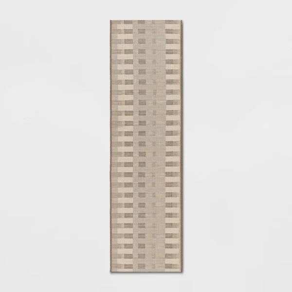 2'x7' Beachside Grid Outdoor Rug Naturals ÿ Threshold Designed with Studio McGee