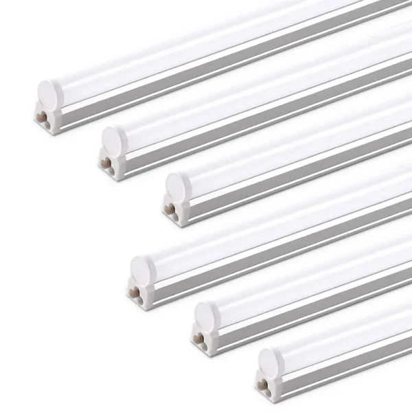 Pack of 6 Barrina LED T5 Integrated Single Fixture, 4ft, 2200lm, 6500K