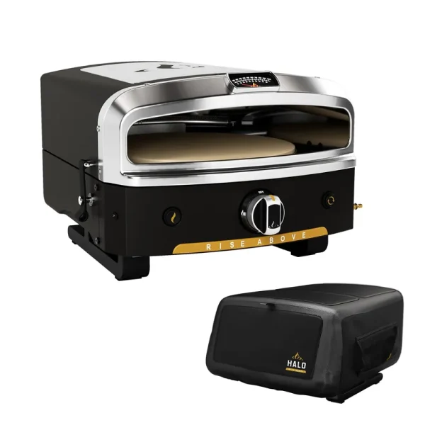 Halo Versa 16 Outdoor Pizza Oven | Rotating Stone Bakes Up to 16" Pizzas | Packed with Oven Cover