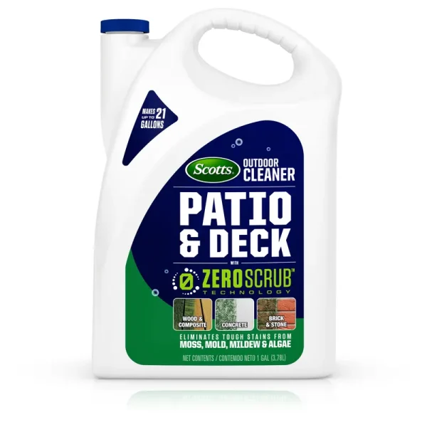 Scotts - Outdoor Cleaner Patio & Deck with ZeroScrub Technology Concentrate, 0.5 gal.