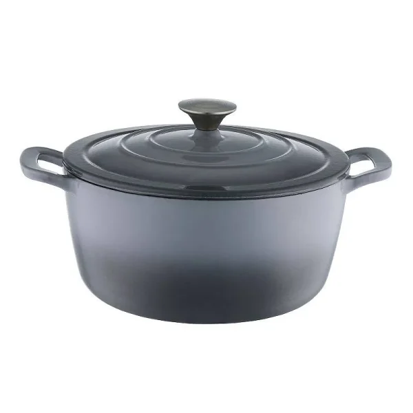 Food Network 3.5-Qt. Ombre Enameled Cast-Iron Dutch Oven Grey 3 1/2 qt
