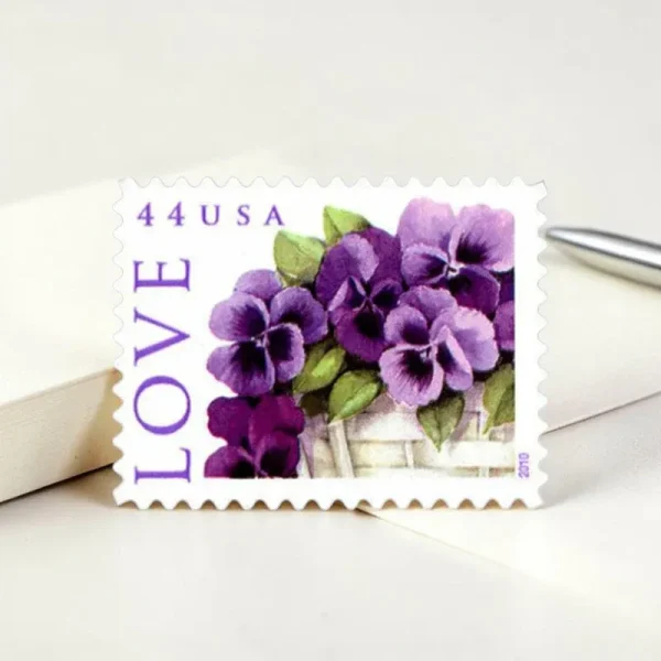 2010 Love Purple Orchid in Snow- Forever Stamps First Class Postage
