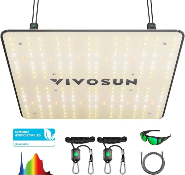 VIVOSUN VS1000 LED Grow Light Full Spectrum Dimmable with Samsung LM301 Diodes, 100W