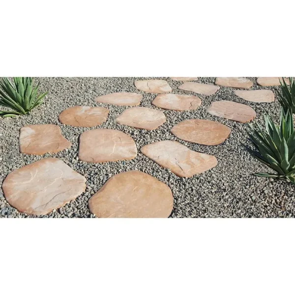 El Paso Sandstone Irregular Concrete Stepping Stone Pathway Pack (32-Piece)